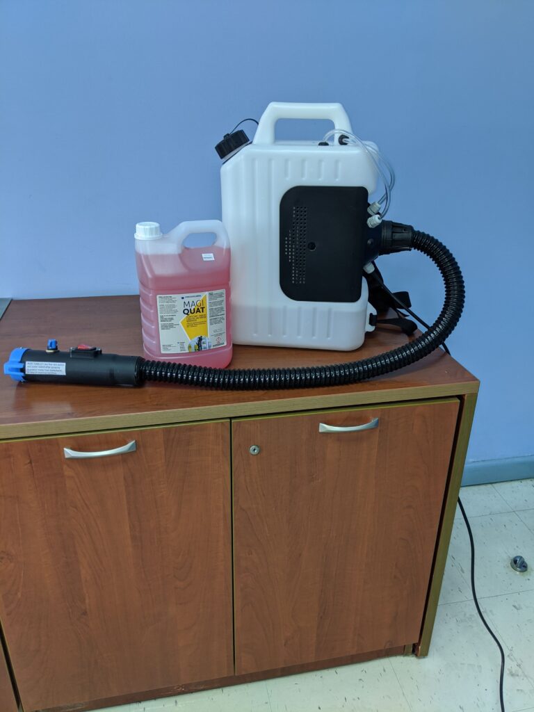 ULV Backpack Sanitizing Fogger Cleaning Equipment Rental Provider